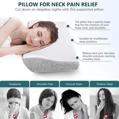 Foam Pillow for Neck Pain Relief